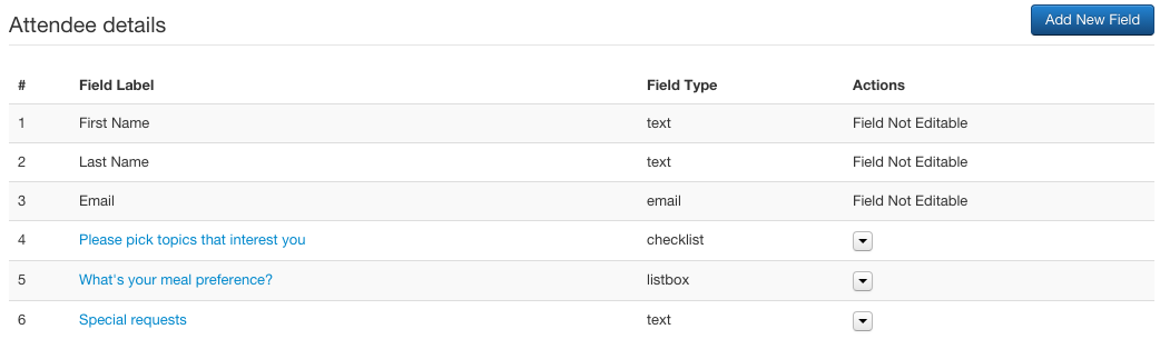 Form builder with custom fields